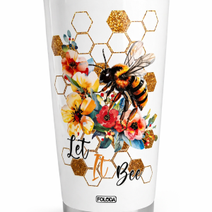Stainless steel Tumbler Honeybee With Flower